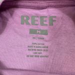 REEF Shirt Womens M Purple White Ombre Paradise Lily Flower Relaxed Dip Dye Tee Photo 4