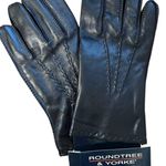 Roundtree & Yorke  Black Leather Gloves Sz L NWT Photo 0