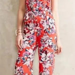 Yumi Kim  Beautiful Red‎ Floral 100% Silk Jumpsuit Size Large Photo 0