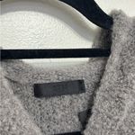 NWT ATM Alpaca Merino Wool Fuzzy Zip Up Sweater Jacket in Charcoal Photo 2