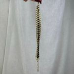 Source Unknown Gold Tone Chain Link Bracelet Black Braided Satin Cord Adjustable NWOT Photo 12