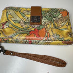 Sakroots Zip Around Wristlet Wallet Boho Floral Coated Canvas Phone Organizer Photo 0