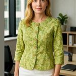 Elegant green Button Down Shirt with Breathable Fabric Size 2X Photo 0