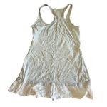 Abercrombie & Fitch Y2K XS Gray Tank Top Cream Ruffle Trim Casual Photo 1