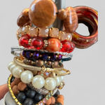 Vintage Lot of 20+ ladies fancy embellished costume bangle Bracelets Photo 0