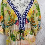 Farm Rio Farm Rio Tropical Floral V-Neck Puff-Sleeve Resort Wear Maxi Dress Size S Photo 6