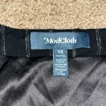 Modcloth  Flutter-ly Perfect Gauze Wrap Maxi Dress Black Lurex Metallic 1X‎ Photo 9