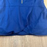 Jaanuu Women’s Scrub Top M Blue Zip Front Peplum Hem Pockets Side Zipper Stretch Photo 1