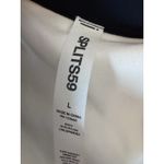 Splits59  Austin Airweight Crop Polo Top Women's Size L White Navy Athleisure NWT Photo 11