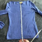 Peck & Peck  pure 100% cashmere 2-ply sweater large blue‎ Photo 4