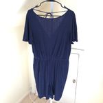 Lane Bryant  NWT Women's Flutter-Sleeve Surplice-Back Romper Blue Size 14/16 Photo 1