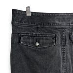 Ralph Lauren Lauren  Vintage Black Denim Pencil Skirt Knee Length Buckle Womens 6 Photo 5