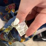 Fig & Flower Boho Embroidered Floral Button Up‎ Blouse | Blue | Size 1X Photo 8