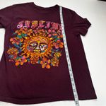 Sublime  Womens Size Medium Burgundy Purple Short Sleeve‎ Cotton Shirt Rock Sun Photo 5