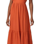 Louna | Flutter Tie Back Midi Dress Orange Size XS Photo 0