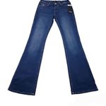 True Religion  Becca Crystal Flap Mid Rise Bootcut Jeans Women's Size 27 Y2K Blue Photo 1