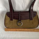 Equipage brand of Paris Olive & Brown Suede Small Handbag Photo 2