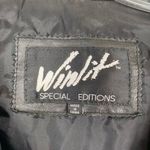 Vintage Black Patterned Leather & Suede Bomber Jacket Black Size 2X Photo 3