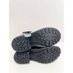 Easy Street Easy Streets Booties Size 5 Black Block Heel Faux Fur Lug Outsole Faux Leather Photo 8