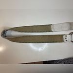 Calvin Klein  Y2K Boho Floral Embroidered White Genuine Leather Belt‎ Size M Photo 10