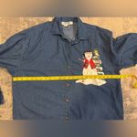 Source Unknown Women’s Denim Christmas Natural Impressions Top Photo 3