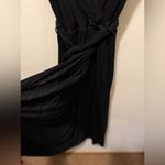 Maeve  Mayer midi faux wrap dress black sz medium‎ Photo 5