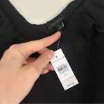 Ann Taylor  NWT Black Sleeveless Ruffle Blouse Neutral Casual Formal Holiday Photo 1