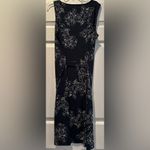 Casual Corner navy blue sheath dress with floral print Size L Photo 1