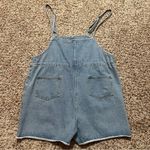 POL  Women’s Light Blue Denim Overalls With Adjustable Waist Size Small Photo 3