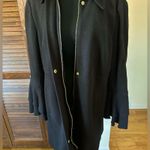 INC International Concepts Ruffle Sleeve Coat Black Size XL Photo 1