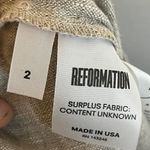 Reformation  Pants Women's 2 Surplus Fabric Tan‎ Photo 3