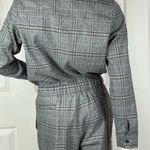 Lucca Couture LUCCA Gray Plaid Women's Jumpsuit Long Sleeve Size Medium. D26 Photo 5