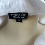 Topshop  White Boxy Button Down Shirt with Notched Collar Photo 7