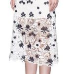 Alice + Olivia Black and White Ophelia Lace Midi Skirt Ginger Zee Size 2 Photo 0