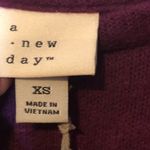 A New Day Long Sleeved Eggplant Sweater Photo 3