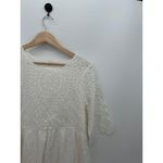 Unbranded Womens White Eyelet Dress Size L Modest 1/2 Sleeve Coquette Dainty Size L Photo 4