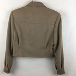 Georgiou Vintage Tan Cropped Military Structured Blazer Jacket Size 6P Photo 4