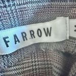 FARROW | Black White Gray Mini Plaid Wide Leg Cropped Jumpsuit Belt | Medium Photo 7