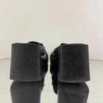 Mossimo Supply Co MOSSIMO Vintage Y2K Black Leather Edgy Grunge Open Toe Chunky Platform Sandals Photo 5