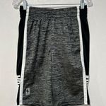 Nba Men’s Black Gray Athletic Basketball Shorts Size Medium Logo Side Stripes Photo 0