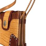 M.C. Marc Chantal Faux Leather Western Shoulder Handbag Tan Photo 8