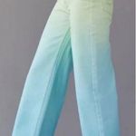BDG Urban Outfitters  High Wide Relaxed Jeans Green Blue Ombré Fade 26 Photo 1