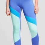 Joy Lab Color Block Blue Cropped Leggings Size Medium Photo 0