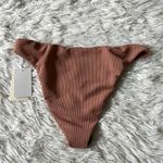 Good American New  Ribbed Better bikini top in desertrose001 size Medium Photo 10