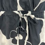 Elan Small Maren Maxi Dress Black White Front Slit Cruise Wear V Neck Boho Flowy Photo 14