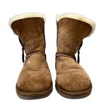 UGG  Azalea Charm Bailey Button Sheepskin Suede Shearling Winter Boots 6 Bohemian Photo 3