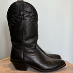 Laredo  Black heeled pull on leather western heeled boots size 7 1/2 Photo 0