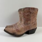 Sundance  Womens Beige Studded Leather Western Cowgirl Ankle Boots Size 8 Photo 2