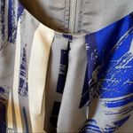 Oasis 100% Silk cocoon mini dress by  ,abstract print in blue/gray/cream, M Photo 7