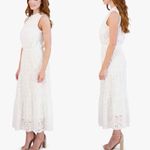 Julia Jordan Tiered Eyelet Maxi Dress Size US 8 Ivory Photo 2
